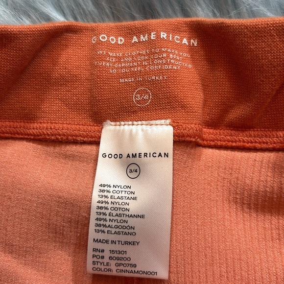 Good American Ribbed Orange High Rise Leggings - Picture 8 of 9